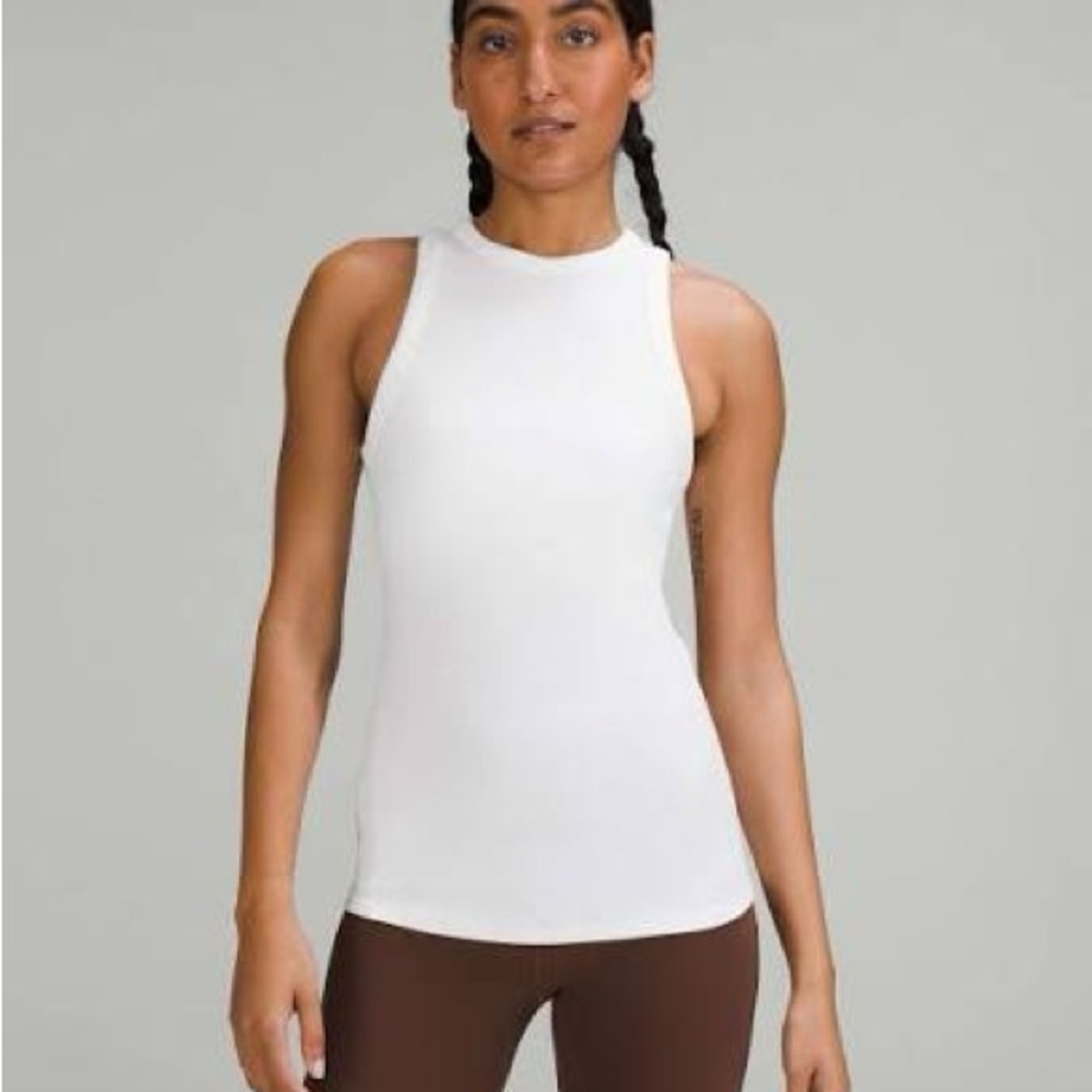 White Lululemon Hold Tight Tank
